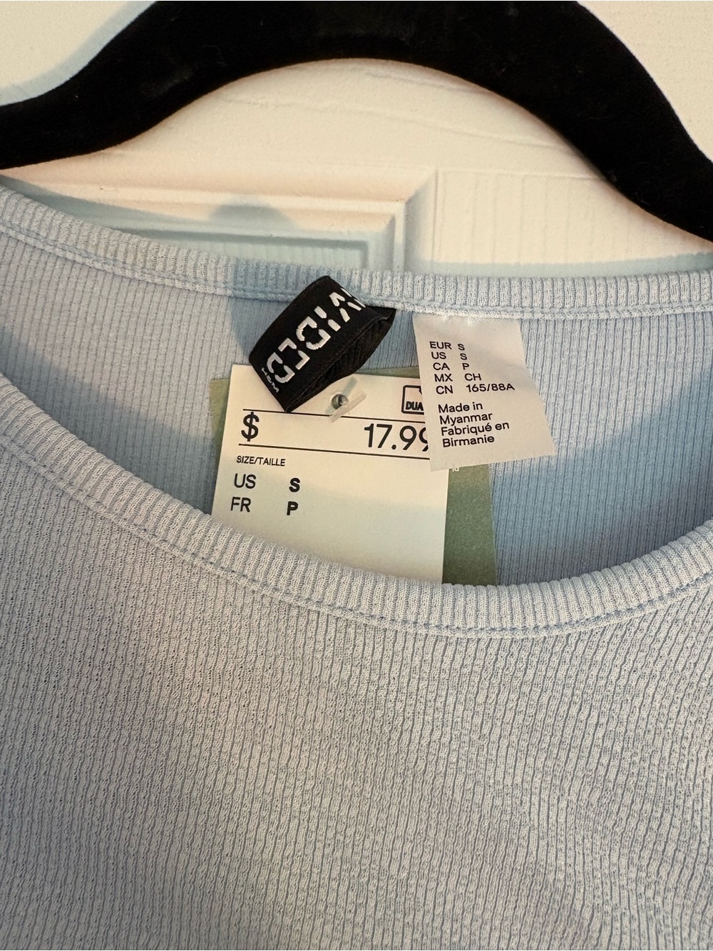 H&M Light Blue Side-Ruched Mini Dress - Picture 3 of 4